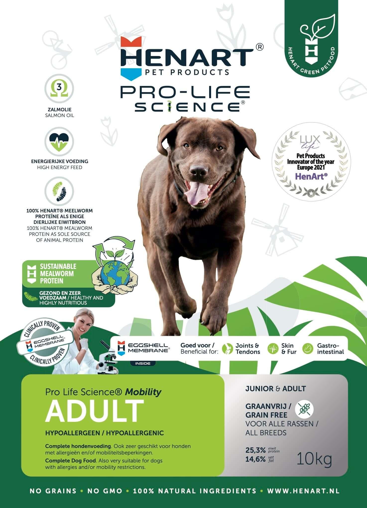 Insekten-Trockenfutter für ausgewachsene Hunde - HenArt® | Nachhaltiges Tierfutter für Hund und Katze 